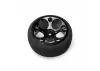 Aluminium Wide Wheel - Circle - Black