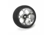 Aluminium Wide Wheel - Circle - Gun Metal Gray
