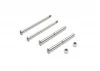 Front Hinge Pin and King Pin Set - Polished: All 22