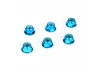 4mm Blue Aluminium Serrated Lock Nuts (6)