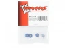 Traxxas Blue Anodised Aluminium M4 Nuts - Flanged Nylon Locking Serrated (4)