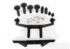 Traxxas Body mount front rear (black)/ body posts 52mm (2) 38mm (2) 25mm (2) 6.5mm (2)/ body post extensions (2)/ hardware