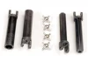 Traxxas Half shafts long truck (external-splined (2) internal-splined (2)/ metal U-joints (4)