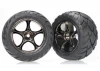 Traxxas Anaconda Tires with Tracer 2.2 Black Chrome Wheels (assembled glued) (rear)