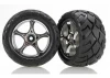 Traxxas Anaconda Tires with Tracer 2.2 Chrome Wheels (assembled glued) (rear)