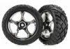 Traxxas Anaconda Tires with Tracer 2.2 Chrome Wheels (assembled glued) (front)