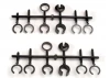 Traxxas Spring retainers upper lower (2)/ spring pre-load spacers: 1mm (4)/ 1.5mm (2)/ 2mm (2)/ 4mm (2)/ 8mm (2) (Big Bore Shocks)