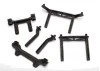 Traxxas Body mounts front rear/ body mount posts front rear (adjustable)/ 2.5x18mm screw pins (4)