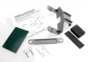 Traxxas Battery hold-down (grey) (1) / receiver hold-down (grey) (1) / metal posts (2)/ spacers (2)/ body clips (2)/ servo tape/ adhesive foam pad