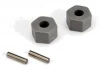 Traxxas 12mm Hex Wheel Hubs (tall offset Rustler/Stampede front) (2)/ axle pins (2.5x10mm) (2)