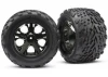 Traxxas Talon tires All-Star black chrome wheels foam inserts (assembled and glued) (nitro rear/ electric front) (2) (TSM rated)