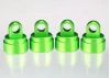 Traxxas Green-anodized Aluminium Shock caps (4) (fits all Ultra Shocks)