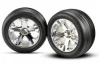 Traxxas Alias Tyres Pre Glued On All Star Chrome Wheels - 12mm Hex Fit
