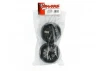Traxxas Alias Ribbed tires All Star black chrome wheels foam inserts (assembled and glued) (front)