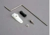 Traxxas Steering rod/ plastic rod end/ chrome threaded ball nut/ servo horn