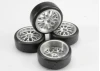 Traxxas Tires Pro-Trax on-road (medium compound with contoured inserts) (mounted and glued to part 4872 wheels) (2 left 2 right)