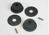 Traxxas Pulleys 20-groove (middle) (2)/flanges (2)/ axle pins (2)