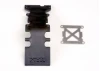 Traxxas Skidplate rear plastic (black)/ stainless steel plate