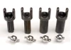 Traxxas Half shafts short (heavy duty) (external-splined (2) internal-splined (2)/ metal U-joints (4)