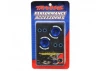 Traxxas Rubber Tires Mounted on Blue-Anodized Wheelie Bar Wheels (2)/ 5x8mm Ball Bearings (4)/ Axles (2)