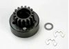 Traxxas Clutch bell (15-tooth)/5x8x0.5mm fiber washer (2)/ 5mm e-clip (requires 5x11x4mm ball bearings part 4611) (1.0 metric pitch)