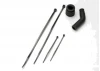 Traxxas Pipe coupler molded (black)/ exhaust deflecter (rubber black)/ cable ties long (2)/ cable ties short (2)