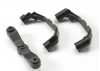 Traxxas Mount steering arm/ steering stops (2) (lower hinge pin retainer) (includes standard and maximum throw steering stops)