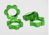 Traxxas Wheel nuts splined 17mm (green-anodized) (4)