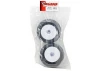 Traxxas Response Pro Tyres - Pre Glued On 3.8 White Dish Wheels - 17mm Traxxas Splined Fitting - Pair