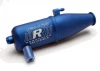 Traxxas Tuned pipe Resonator R.O.A.R. legal blue-anodized (Aluminium single chamber) (fits Jato N. Rustler N. 4-Tec with TRX Racing Engines)