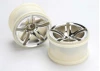 Traxxas Twin-Spoke 2.8 Wheels (chrome) (nitro rear/ electric front) (2)