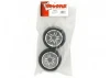 Traxxas Victory Tyres Pre Glued On Twin Spoke Chrome Wheels - 12mm Hex Fit