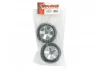 Traxxas Anaconda Tyres Pre Glued On All Star Chrome Wheels - Bearing Fit