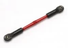 Traxxas Turnbuckle Aluminium (red-anodized) front toe link 61mm (1) (assembled with rod ends and hollow balls) (see part 5539X for complete set of Jato Aluminium turnbuckles)