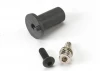 Traxxas Motor mount hinge post/ 4x12mm BCS (1)/ 4x10mm CS with split and flat washer (1)