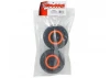 Traxxas Tires wheels assembled glued (SCT black orange beadlock wheels dual profile (2.2 outer 3.0 inner) SCT off-road racing tire foam inserts) (2) (4WD f/r 2WD rear) (TSM rated)