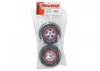 Traxxas Tires wheels assembled glued (SCT chrome red beadlock style wheels BFGoodrich Mud-Terrain T/A KM2 tires foam inserts) (2) (2WD front)