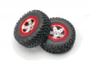 Traxxas SCT Short Course Tyres on SCT Chrome/Red Wheels - 12mm Hex (2)