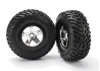 Traxxas SCT Short Course Tyres on SCT Chrome/Black Wheels - 12mm Hex (2)