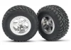 Traxxas SCT Short Course Tyres on SCT Chrome/Chrome Wheels - 12mm Hex (2)