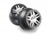 Traxxas Short Course Chrome SS Wheels - Black Beadlock - 12mm Hex (2) (2WD Front)