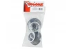 Traxxas Wheels SCT Split-Spoke black satin chrome beadlock style dual profile (2.2 outer 3.0 inner) (4WD f/r 2WD rear) (2)