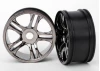 Traxxas Wheels split-spoke (black chrome) (front) (2)