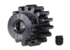 Traxxas Hardened Machined Pinion Gear - 15T - 1 Mod Pitch - 5mm Bore (Compatible With Steel Spurs)