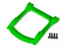 Traxxas Skid plate roof (body) (green)/ 3x12 CS (4)