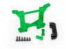 Traxxas Shock tower rear 7075-T6 Aluminium (green-anodized) (1)/ body mount bracket (1)