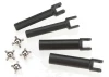 Traxxas Half shafts heavy duty (external splined (2)/ internal splined (2)/ metal u-joints (4)
