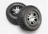 Traxxas BF Goodrich Short Course Tyres on SS Chrome/Black Wheels