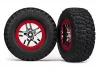 Traxxas BF Goodrich Short Course Tyres on SS Chrome/Red Wheels