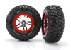 Traxxas BF Goodrich Soft Short Course Tyres on SS Chrome/Red Wheels